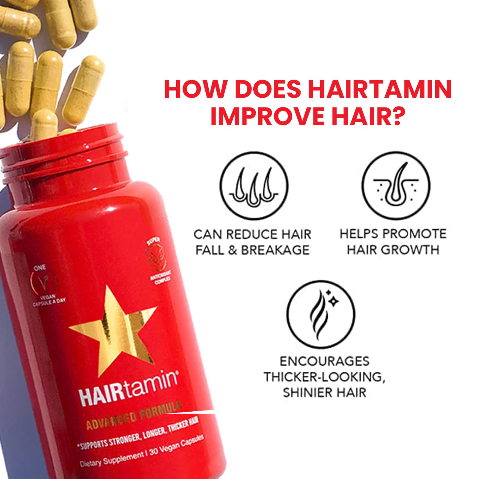 Foto 5 pulgar | Suplemento y Sérum para Cuero Cabelludo Hairtamin  - Venta Internacional