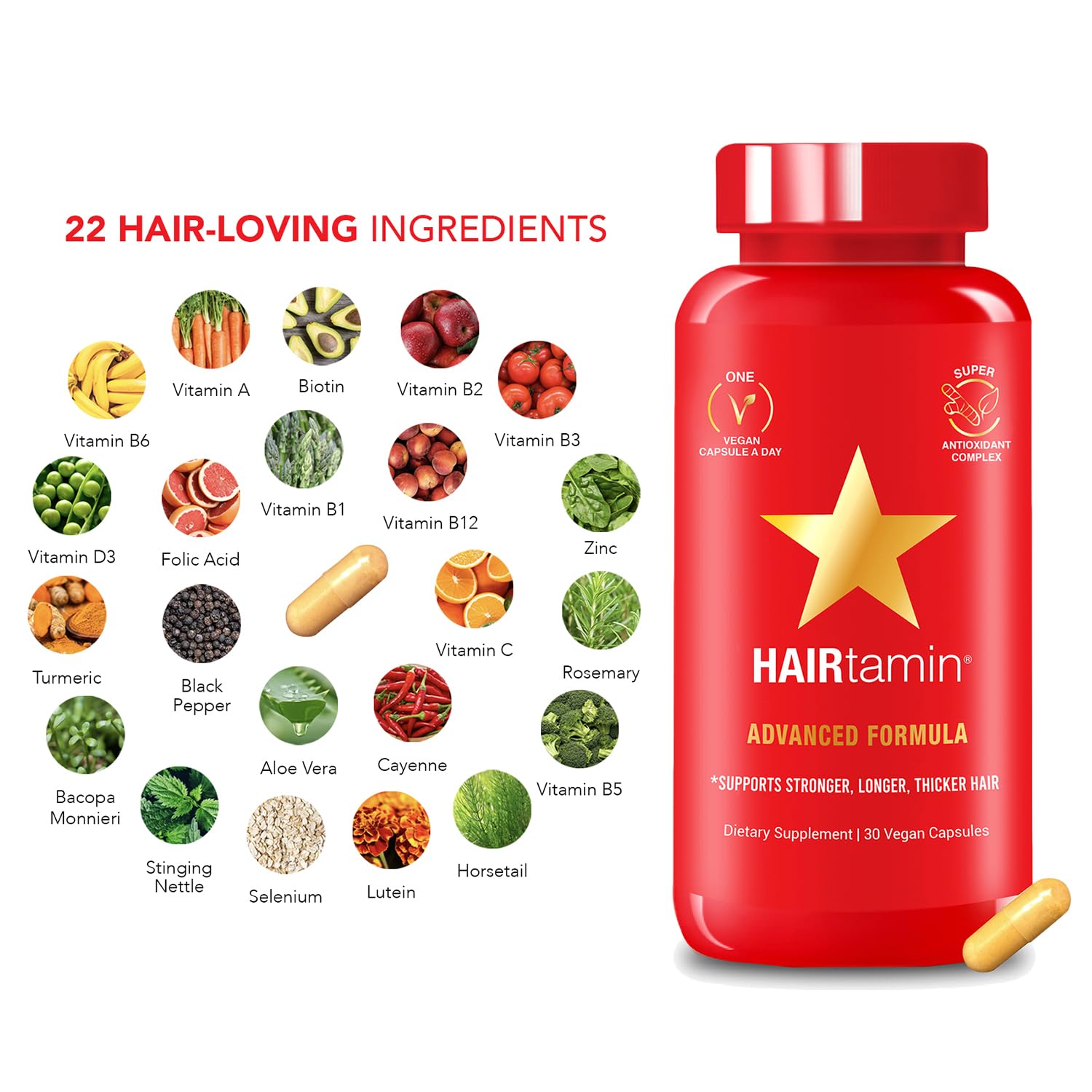 Foto 8 pulgar | Suplemento y Sérum para Cuero Cabelludo Hairtamin  - Venta Internacional
