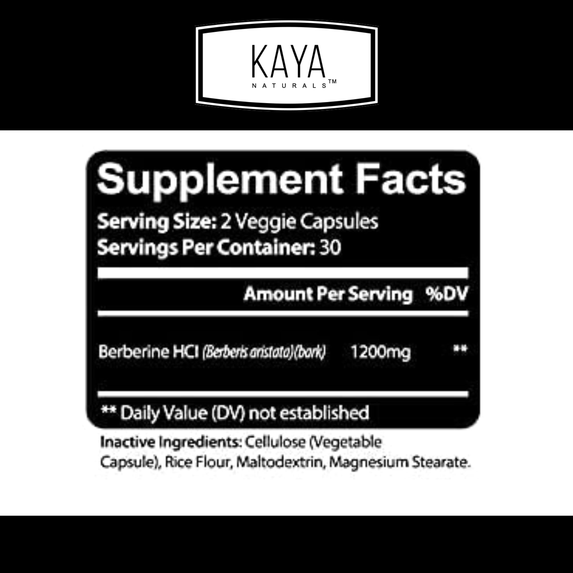 Foto 3 pulgar | Suplemento de Extracto de Berberina Hcl De Kaya Naturals 1200 mg 60 Unidades - Venta Internacional