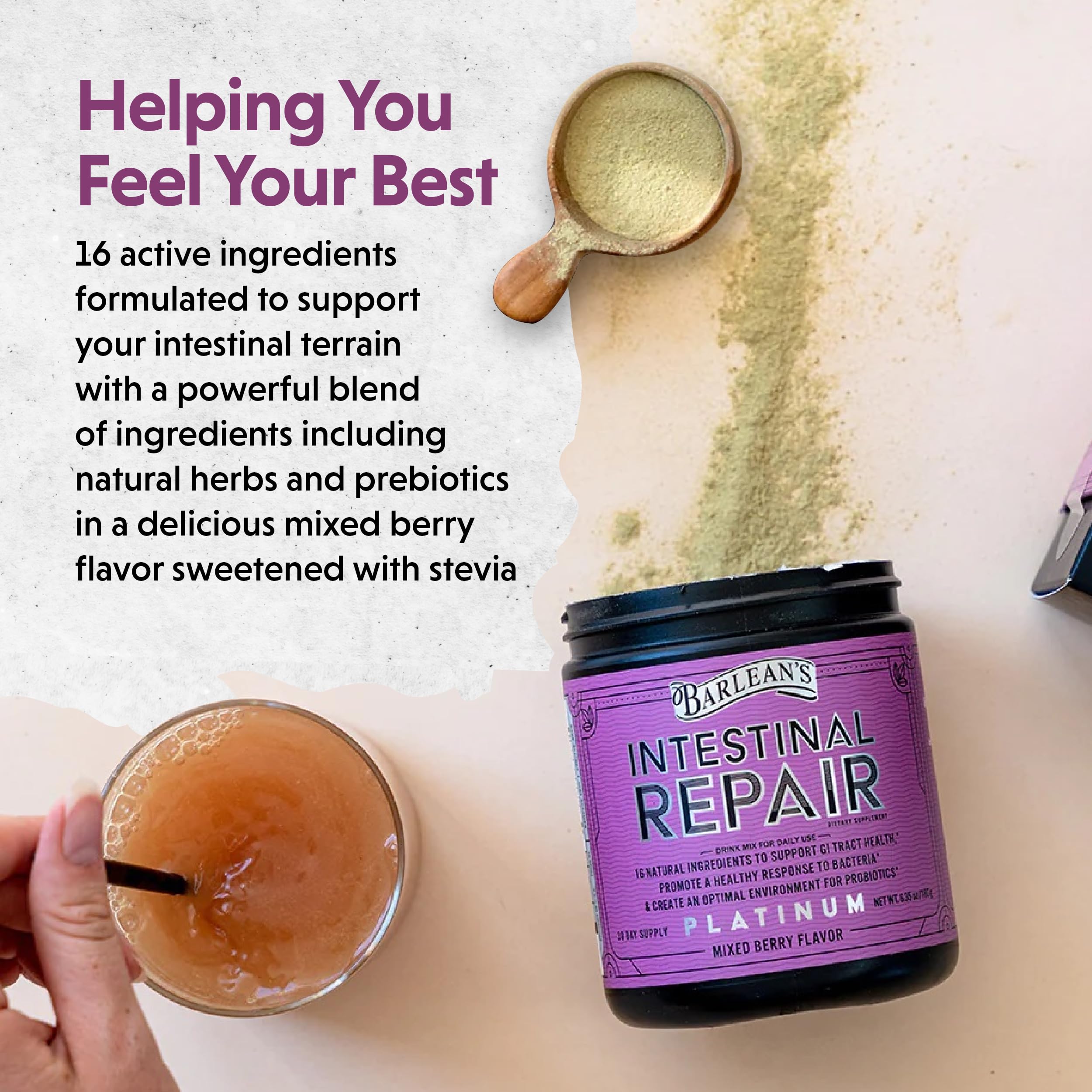 Foto 4 pulgar | Suplemento Barlean's Intestinal Repair Gut Health 180 ml - Venta Internacional