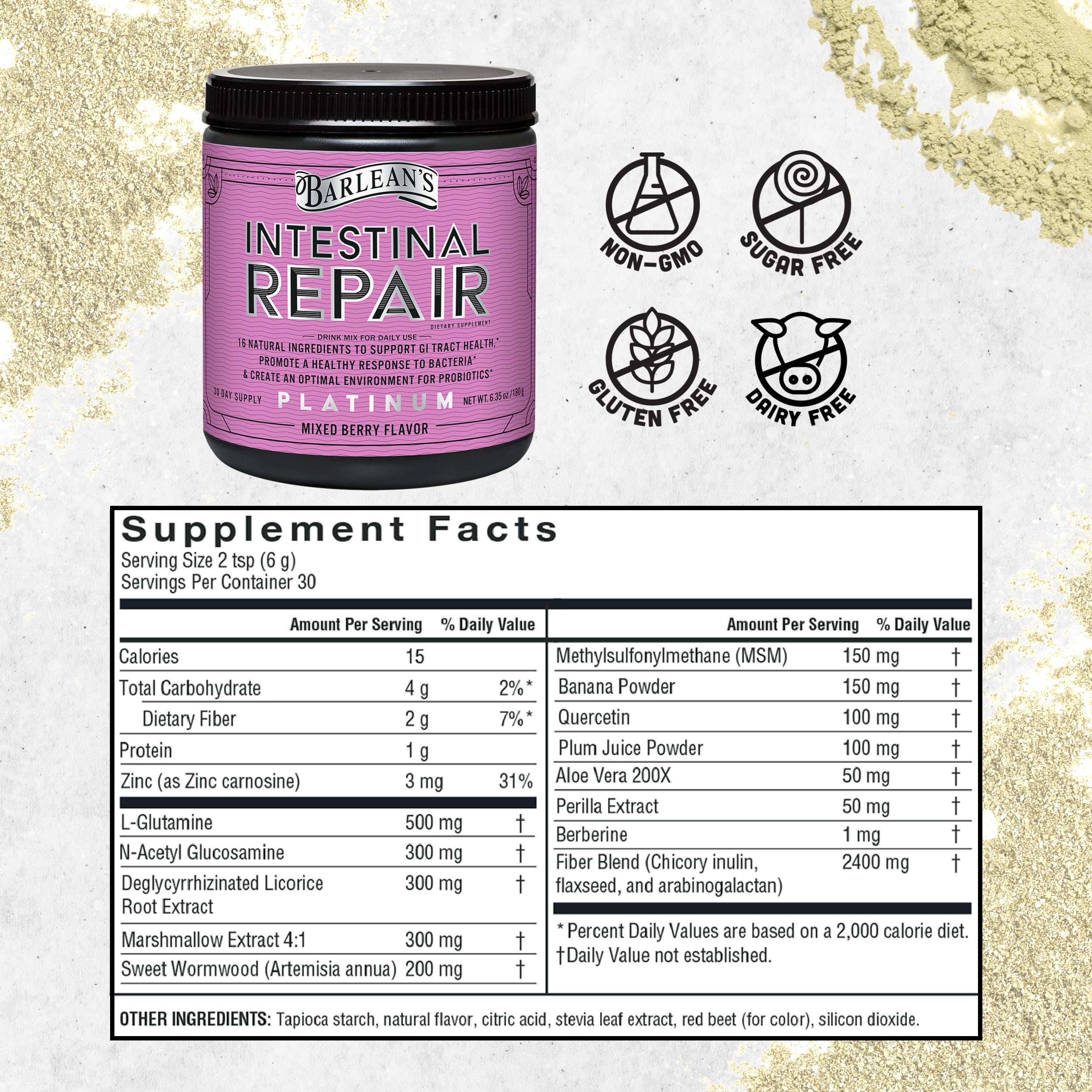 Foto 6 | Suplemento Barlean's Intestinal Repair Gut Health 180 ml - Venta Internacional