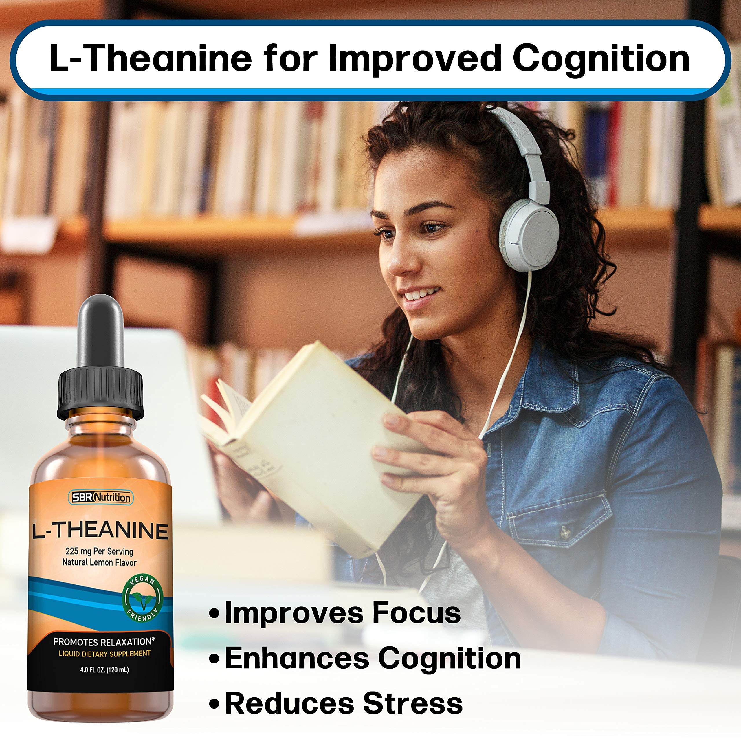 Foto 6 | Gotas Líquidas De L-teanina Sbr Nutrition de 120 ml- Venta Internacional