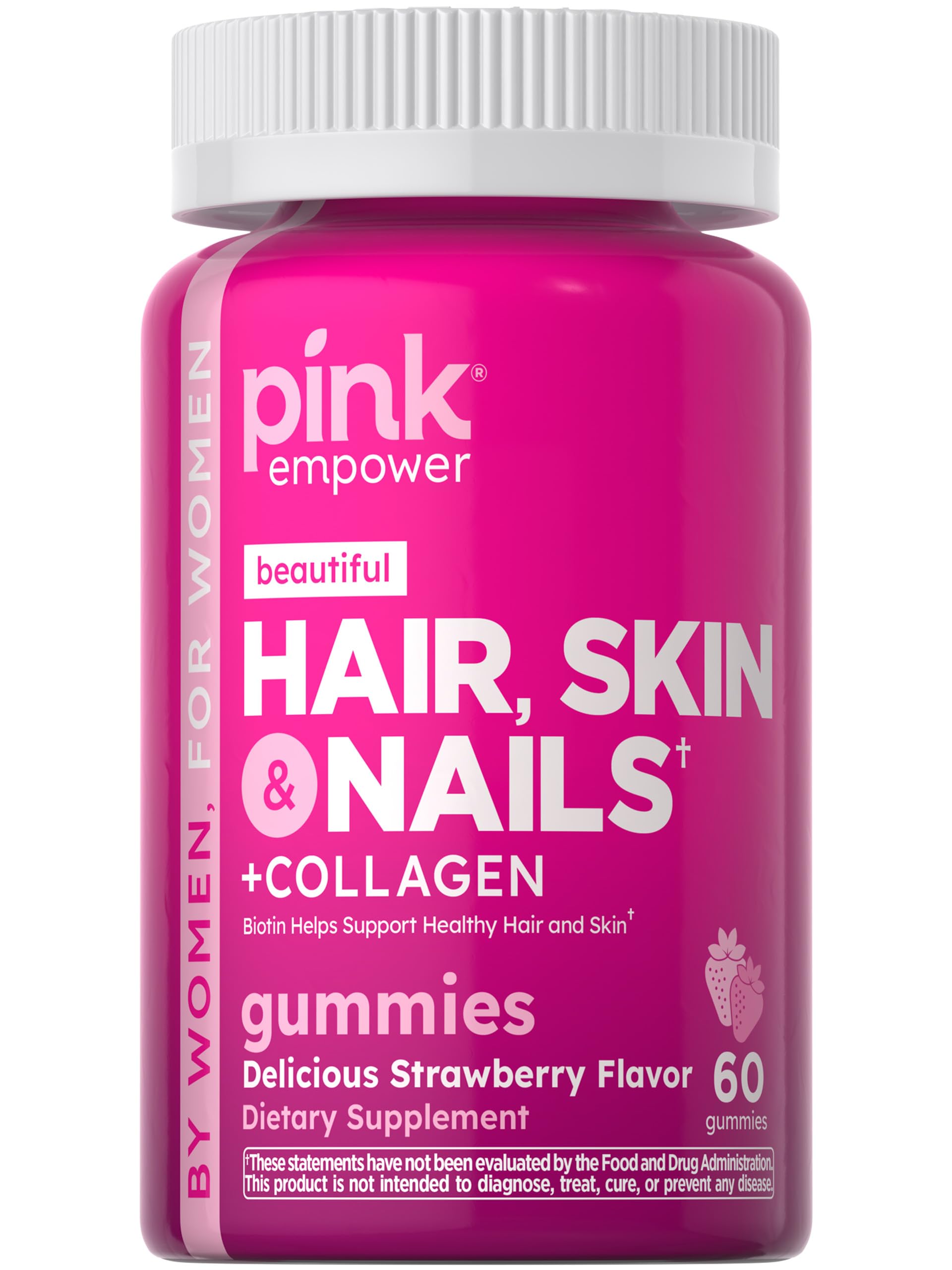 Foto 2 pulgar | Gomitas Supplement Pink Hair Skin Nails 60 Unidades - Venta Internacional