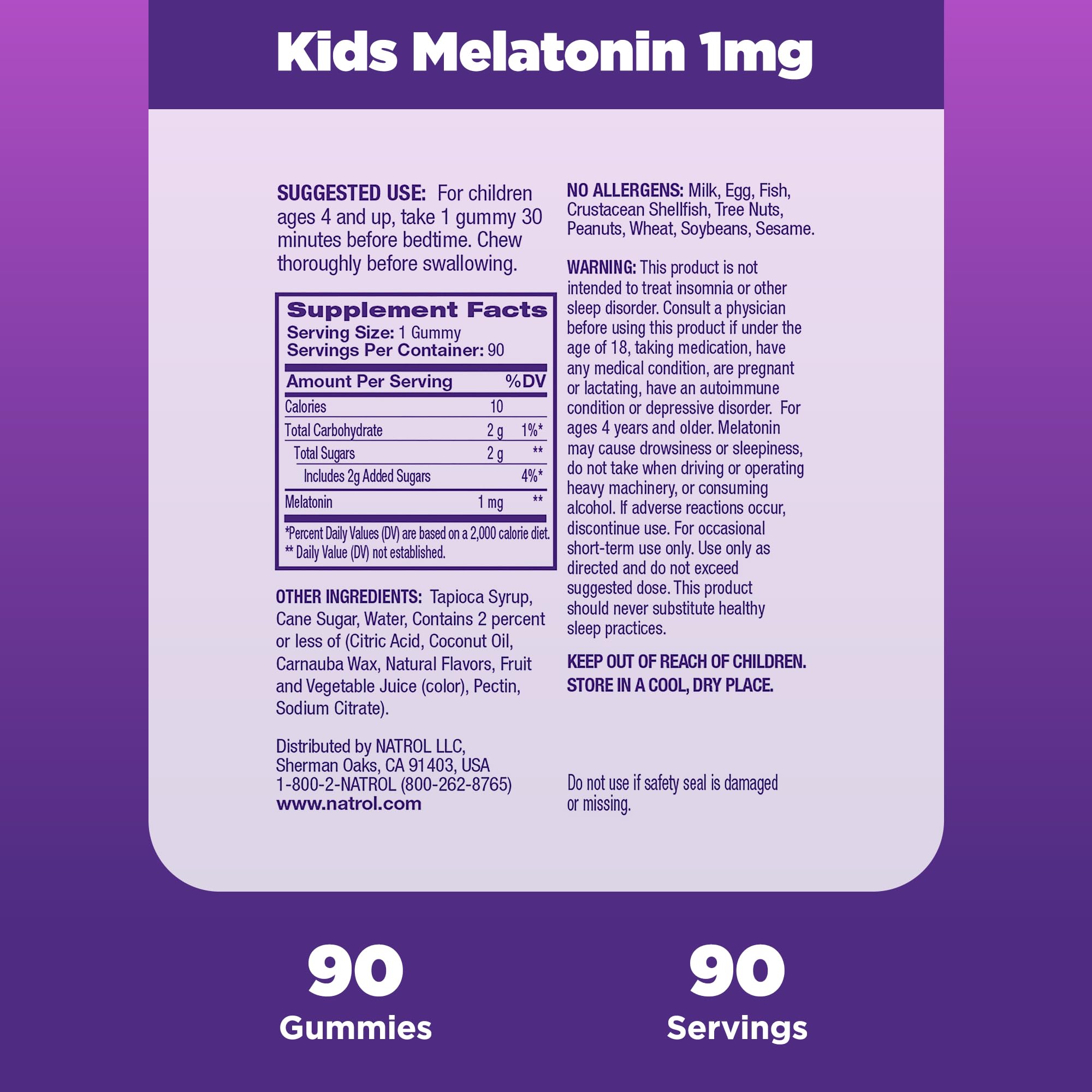 Foto 7 pulgar | Suplemento Natrol Kids de Melatonina 1 mg Gomitas para Dormir 90 Gomitas - Venta Internacional