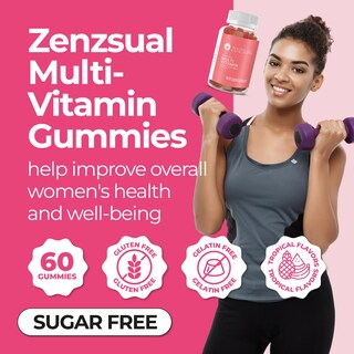 Foto 3 | Gomitas Multivitamínicas Zenzsual para Adultos con Vitamina C y Biotina 60 Unidades - Venta Internacional