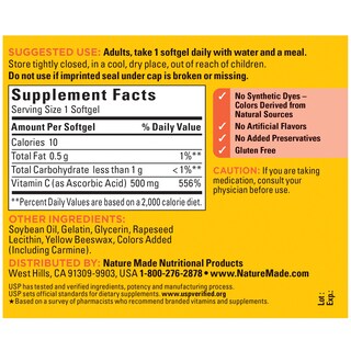 Foto 5 | Suplemento de Vitamina C Nature Made 500 mg 60 Cápsulas - Venta Internacional