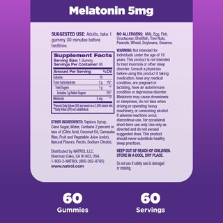 Foto 6 | Suplementos Natrol Gomitas de Melatonina de 5 mg Ayudan a Dormir - Venta Internacional