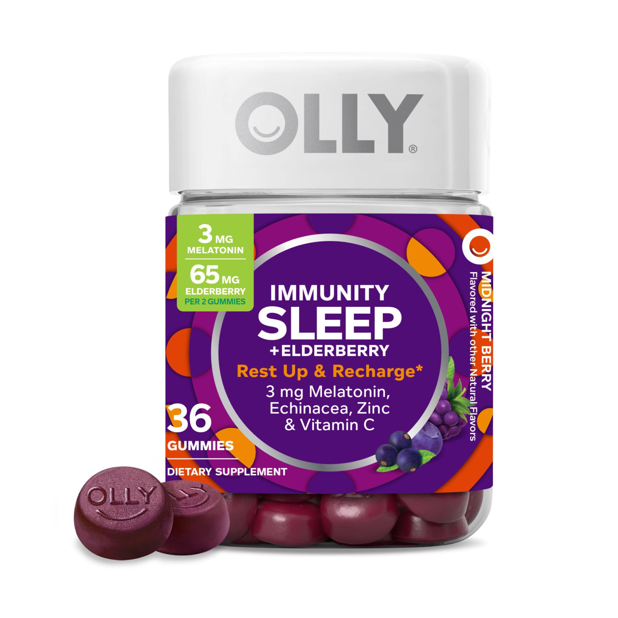 Foto 2 pulgar | Melatonina Gummy Olly Sleep Immunity 3 Mg con Vitamina C y Zinc - Venta Internacional