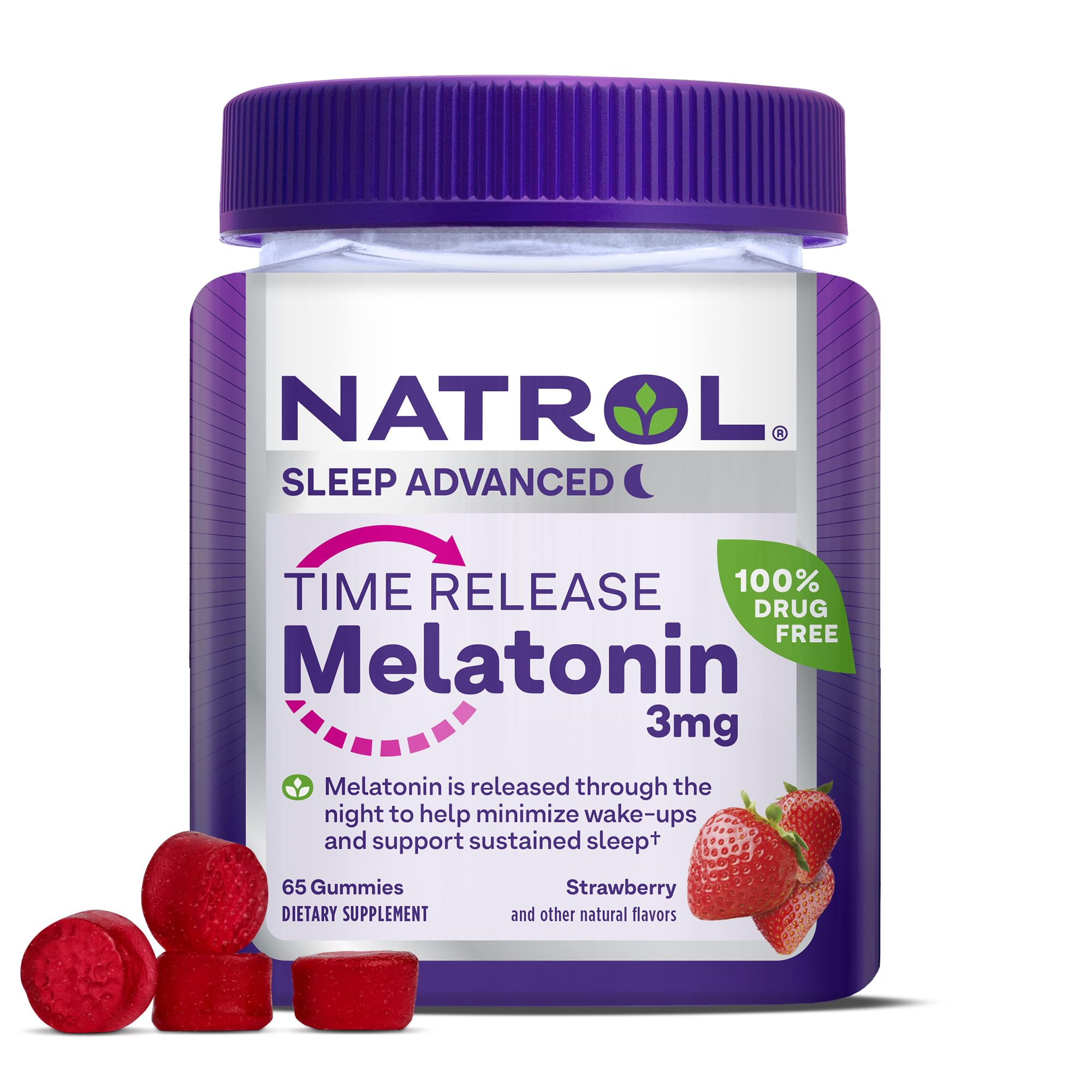 Foto 2 pulgar | Suplemento Gomitas Natrol Time Release de Melatonina de 3 mg - Venta Internacional