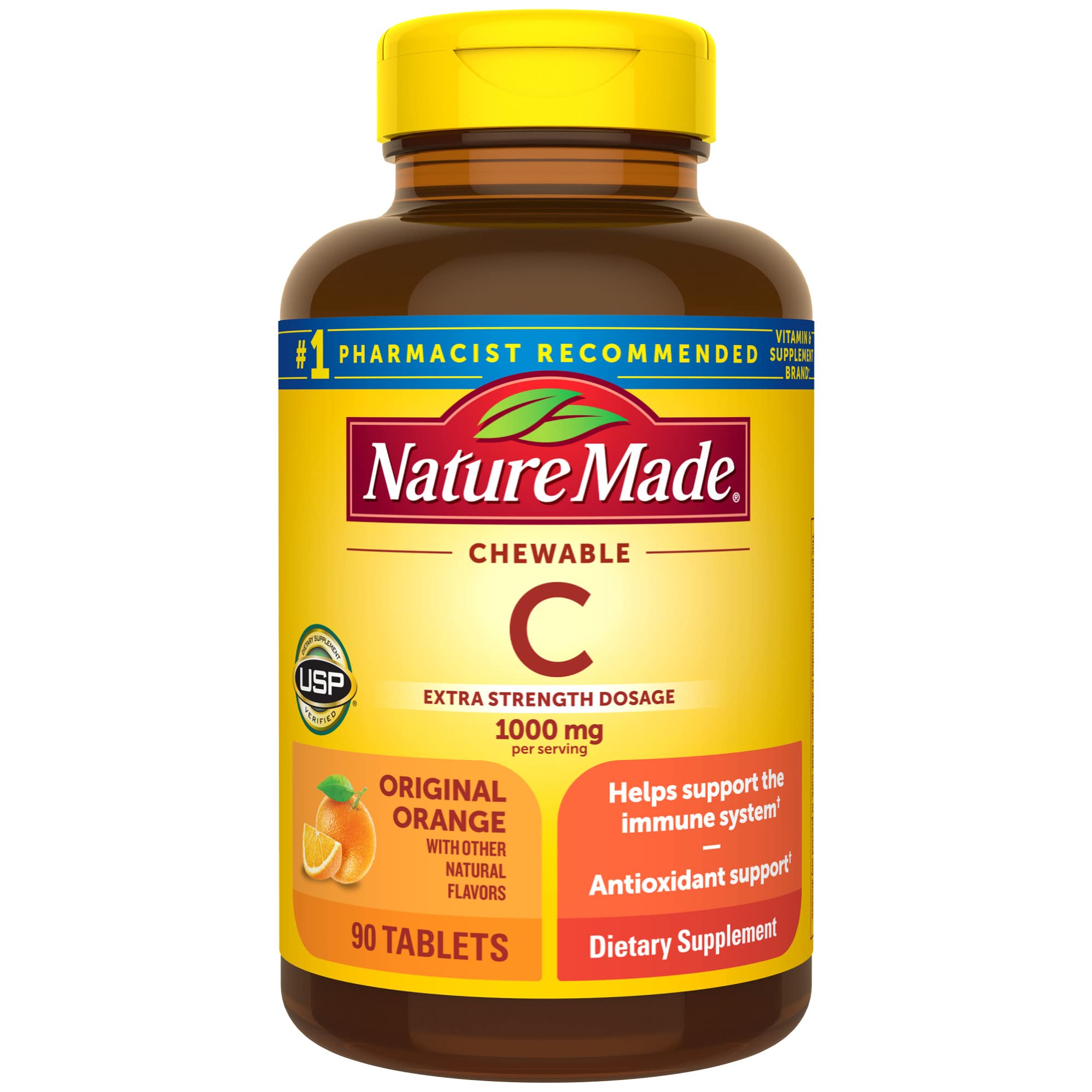 Foto 2 pulgar | Suplemento de Vitamina C Masticable Nature Made 1000 Mg 90 Tabletas - Venta Internacional