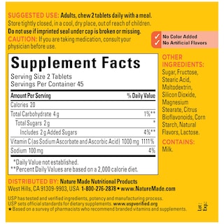 Foto 6 | Suplemento de Vitamina C Masticable Nature Made 1000 Mg 90 Tabletas - Venta Internacional