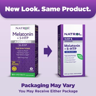 Foto 2 | Sleep Aid Natrol Advanced Sleep Melatonina + 5-HTP 6 mg 60 Tabletas - Venta Internacional