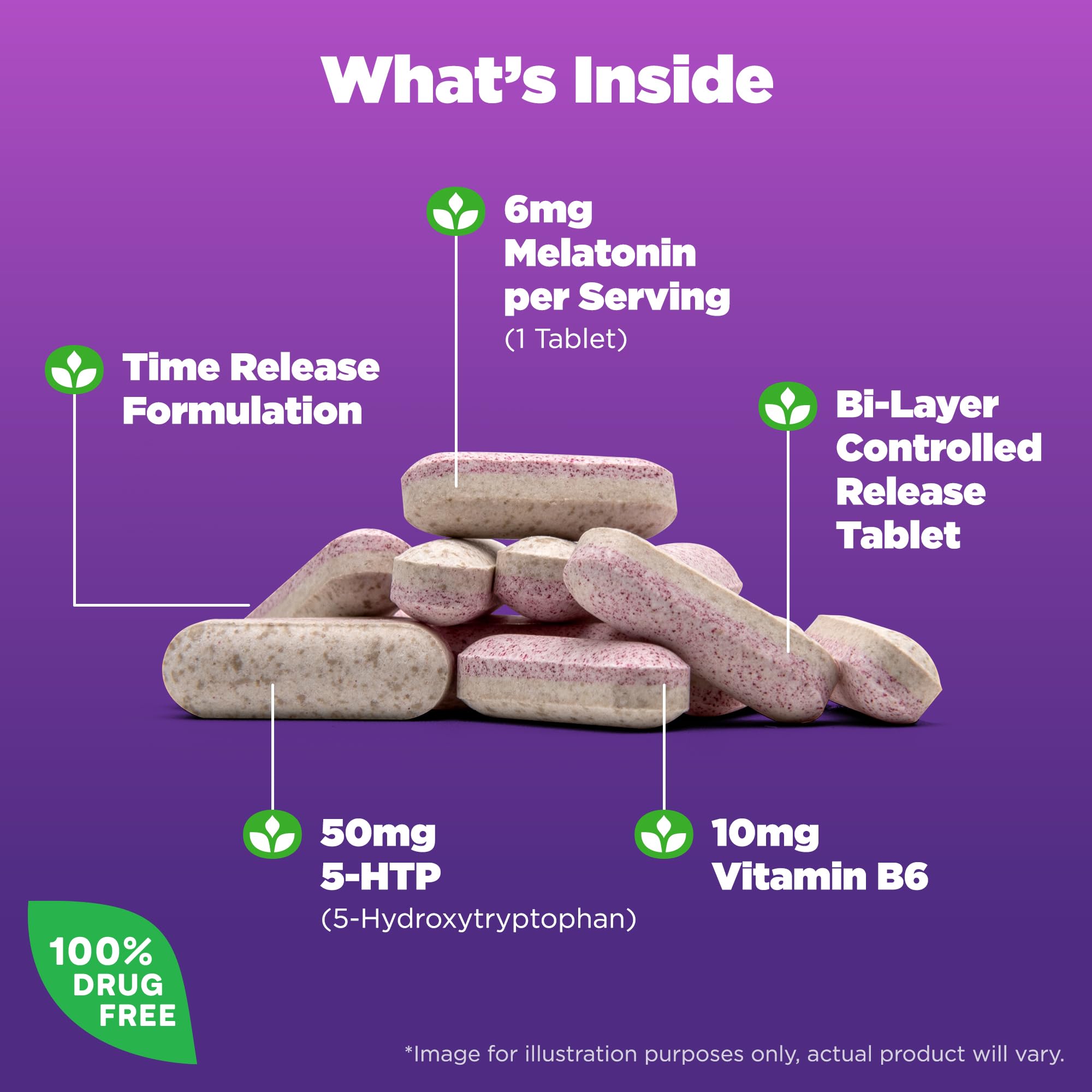Foto 3 | Sleep Aid Natrol Advanced Sleep Melatonina + 5-HTP 6 mg 60 Tabletas - Venta Internacional