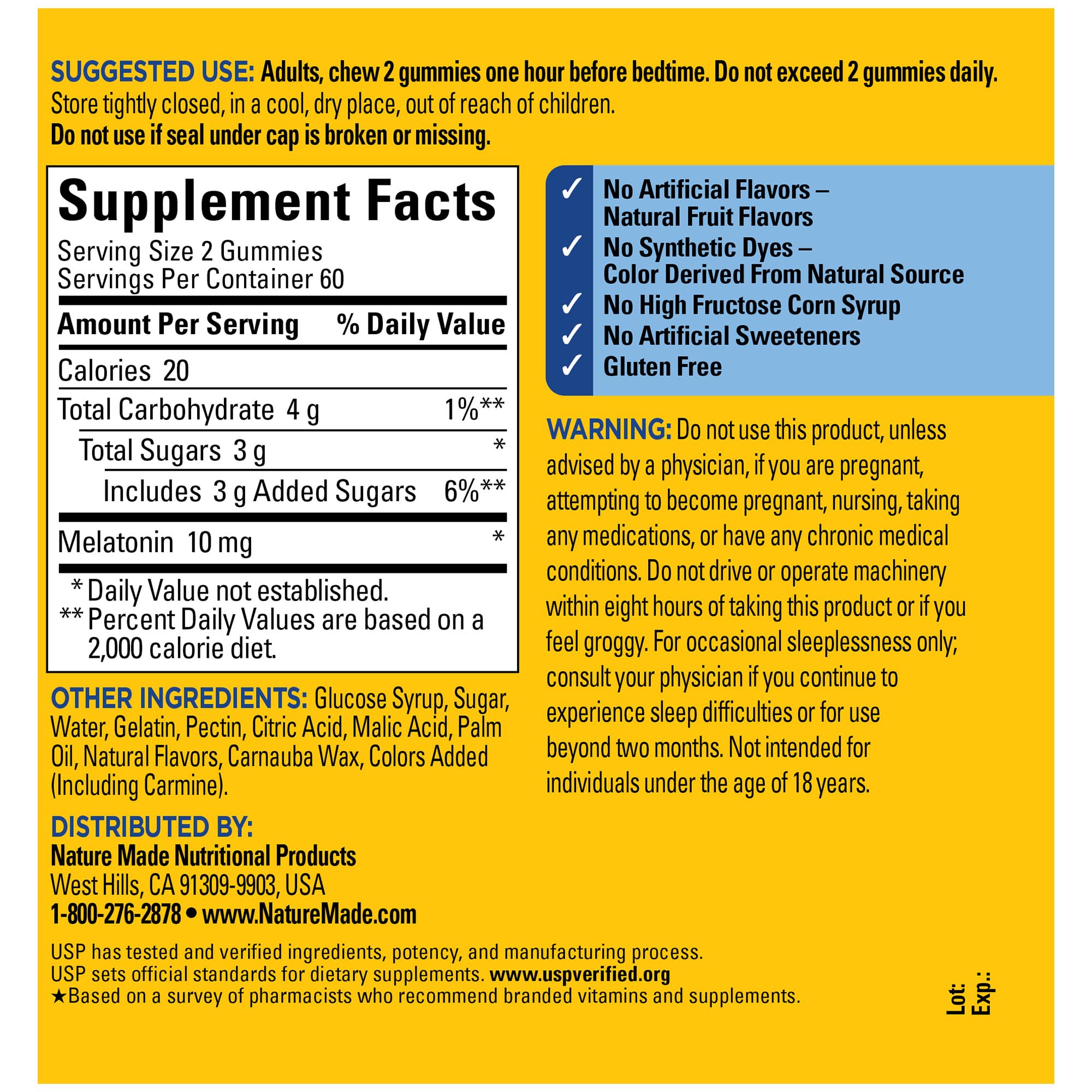 Foto 6 pulgar | Gomitas de Melatonina Sleep Aid Nature Made 10 mg 120 Unidades - Venta Internacional