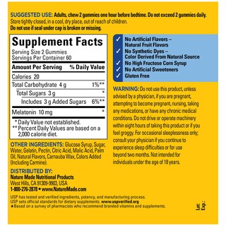 Foto 5 | Gomitas de Melatonina Sleep Aid Nature Made 10 mg 120 Unidades - Venta Internacional