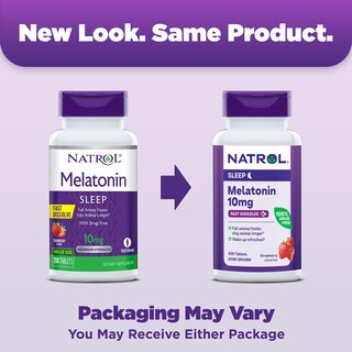 Foto 2 | Suplemento Natrol Fast Dissolve Melatonin 10 mg 200 Tabletas - Venta Internacional
