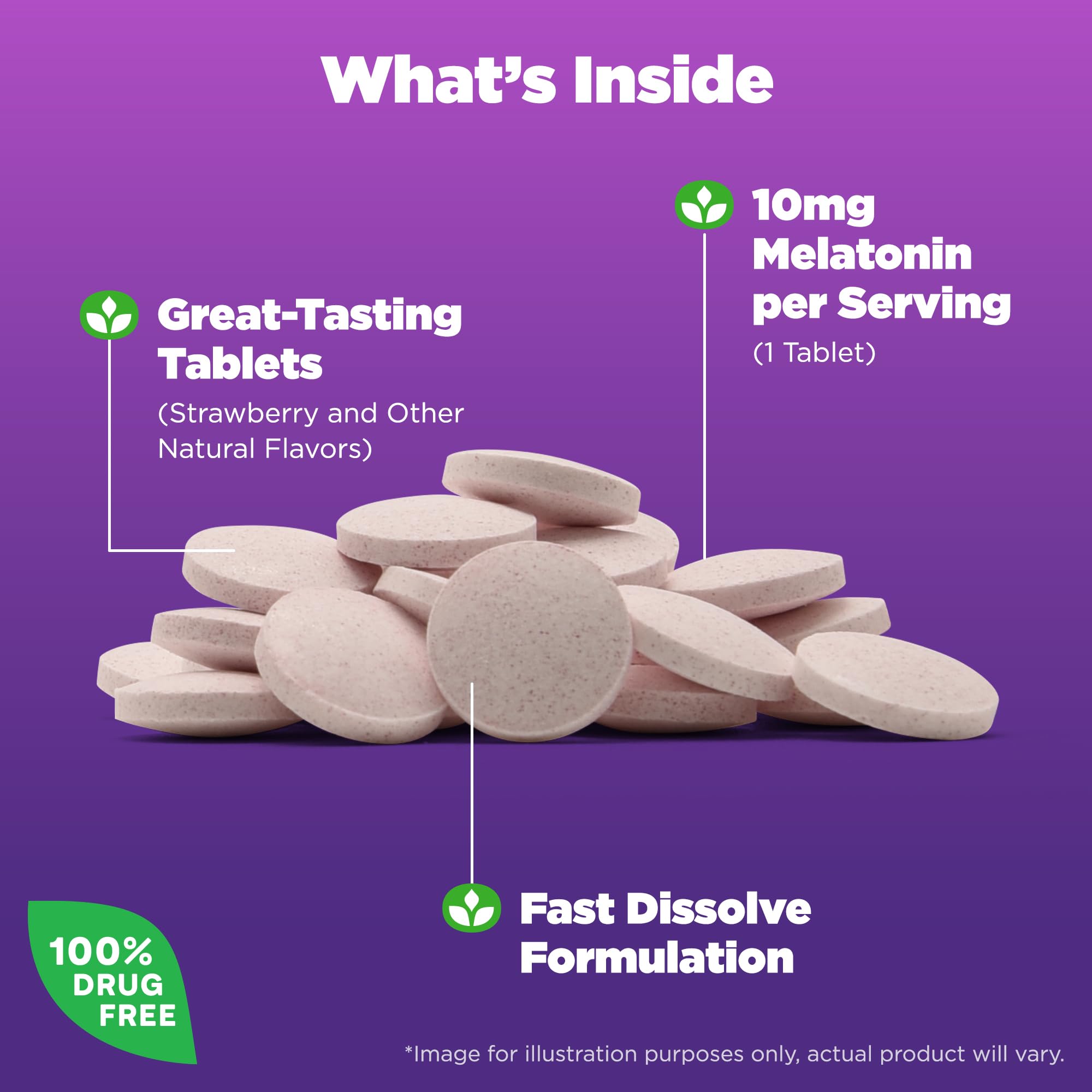 Foto 4 pulgar | Suplemento Natrol Fast Dissolve Melatonin 10 mg 200 Tabletas - Venta Internacional