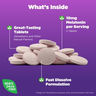 Foto 3 | Suplemento Natrol Fast Dissolve Melatonin 10 mg 200 Tabletas - Venta Internacional