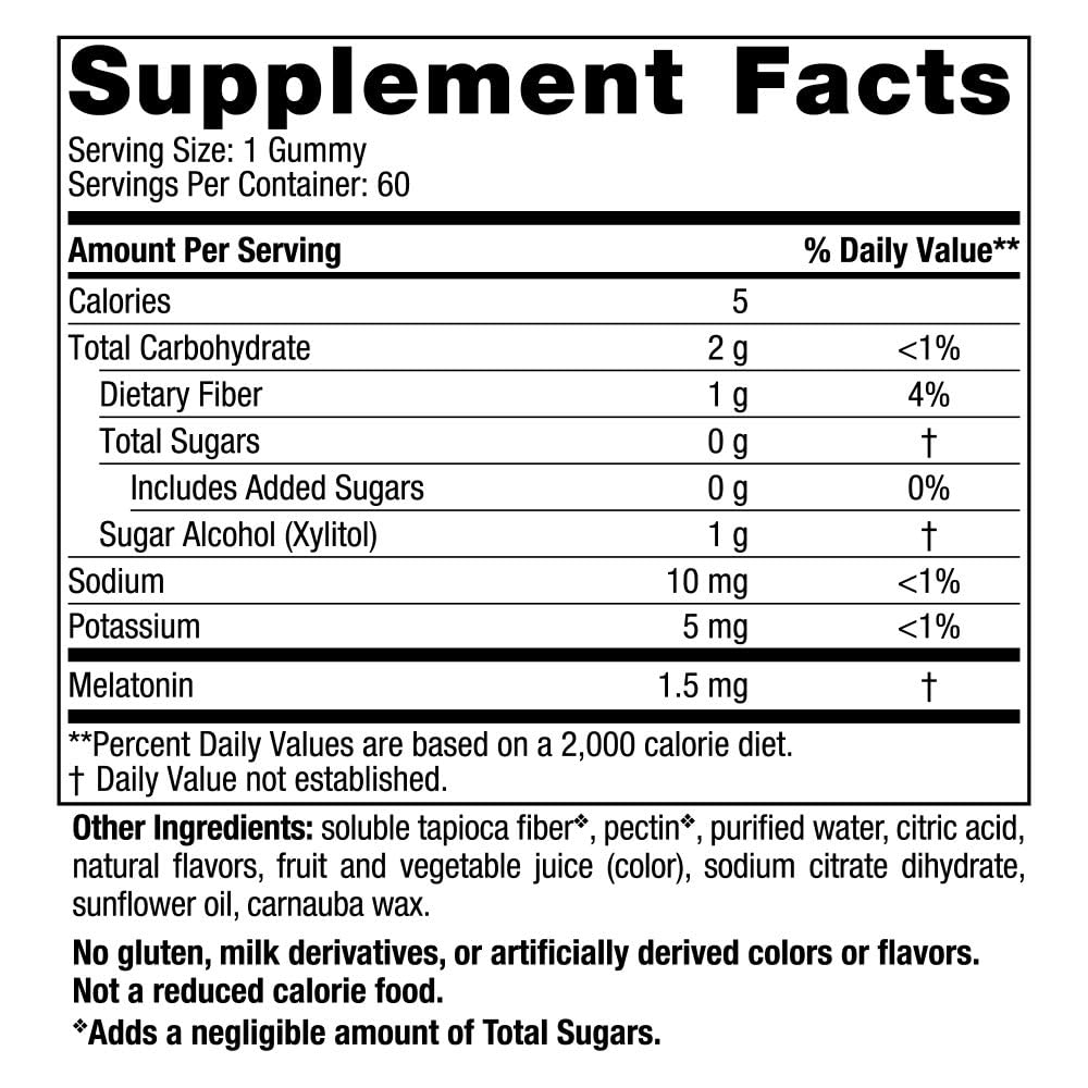 Foto 3 pulgar | Suplemento de Gomitas de Melatonina Nordic Naturals 1,5 mg 60 Gomitas - Venta Internacional