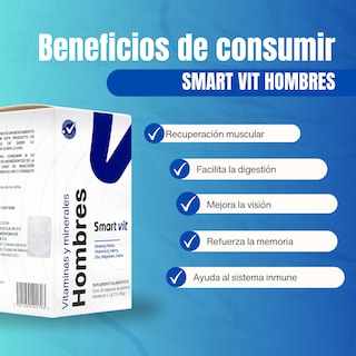 Foto 4 | Smart Vit Vitaminas Y Minerales Hombres 30 Capsulas Suplemento Alimenticio Biocaps Mexico