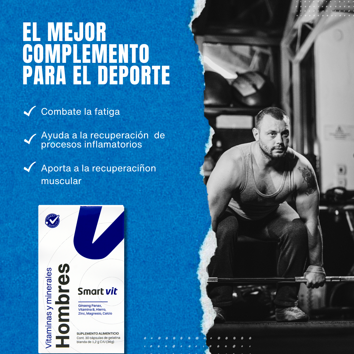 Foto 6 pulgar | Smart Vit Vitaminas Y Minerales Hombres 30 Capsulas Suplemento Alimenticio Biocaps Mexico