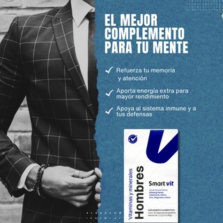 Foto 6 | Smart Vit Vitaminas Y Minerales Hombres 30 Capsulas Suplemento Alimenticio Biocaps Mexico