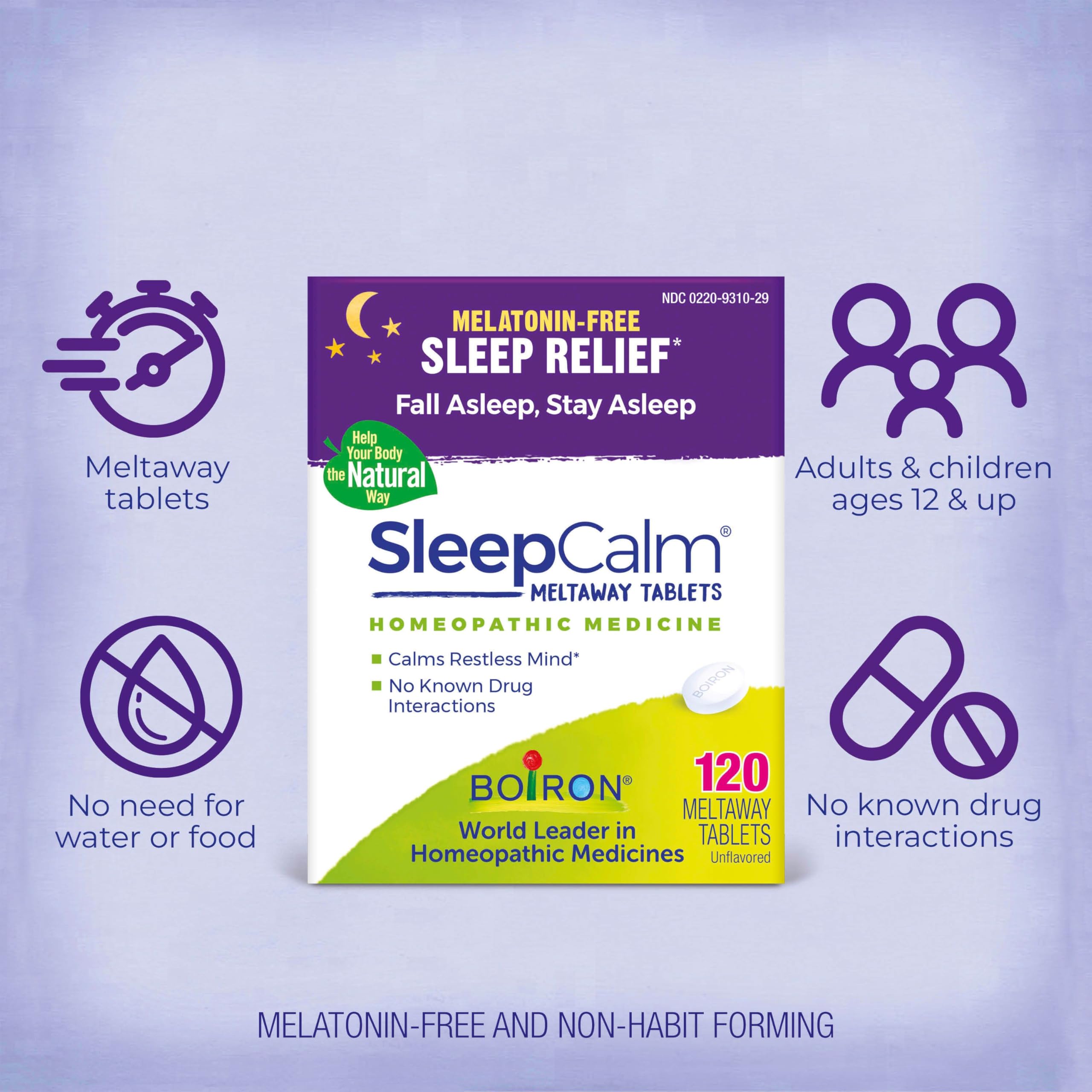 Foto 4 pulgar | Tabletas para Dormir Boiron Sleepcalm Sin Melatonina 120 Unidades - Venta Internacional