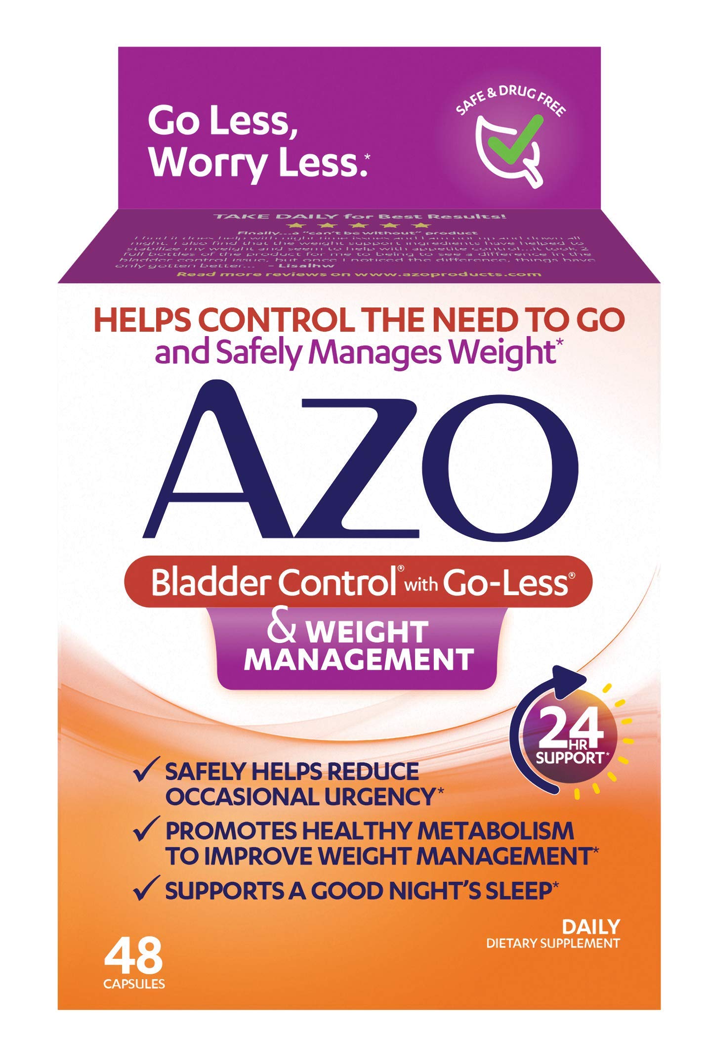 Foto 2 pulgar | Complemente Azo Bladder Control con Go-Less y Control de Peso - Venta Internacional