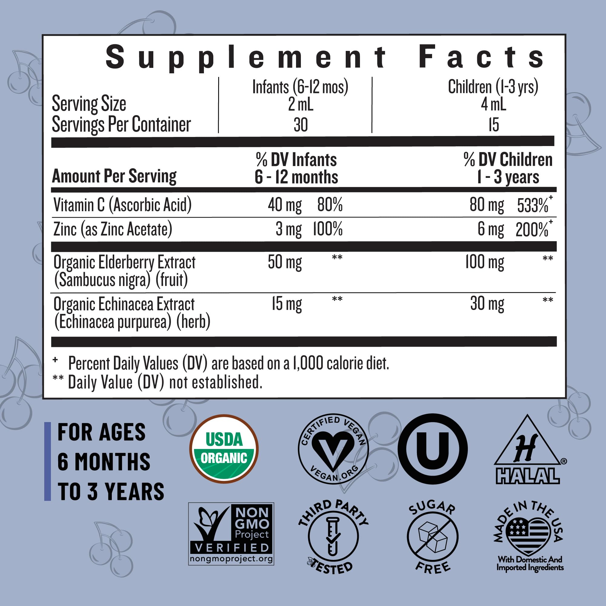 Foto 4 pulgar | Gotas de Saúco Orgánicas Con Leche Legendaria Multivitamínica Para Bebés - Venta Internacional