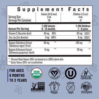 Foto 3 | Gotas de Saúco Orgánicas Con Leche Legendaria Multivitamínica Para Bebés - Venta Internacional