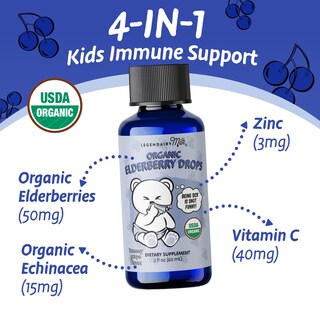 Foto 4 | Gotas de Saúco Orgánicas Con Leche Legendaria Multivitamínica Para Bebés - Venta Internacional