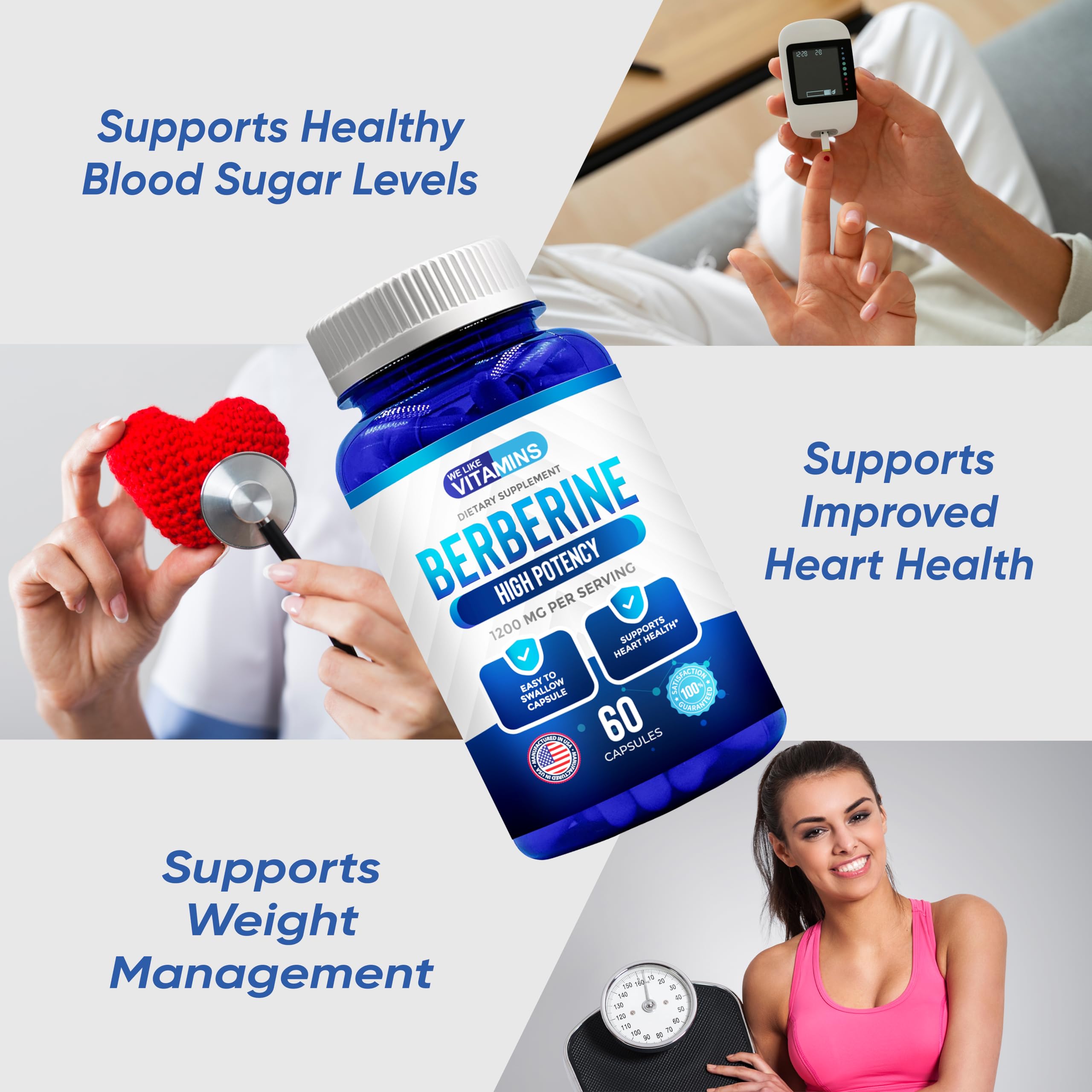 Foto 6 pulgar | Suplemento We Like Vitamins Max Strength Berberine 1200 mg - Venta Internacional