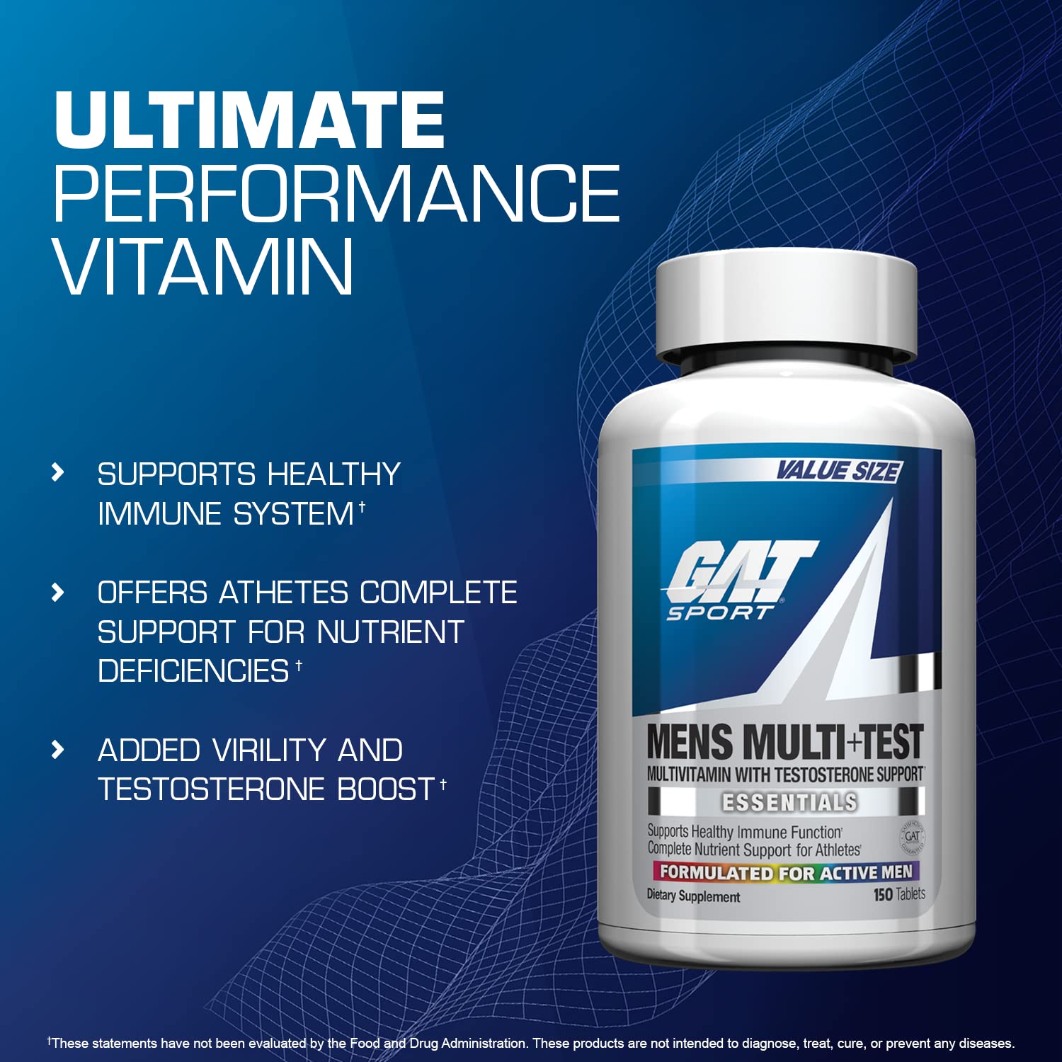 Foto 5 pulgar | Comprimidos Multivitamínicos Gat Sport Para Hombre Multi + Test (150 Unidades) - Venta Internacional.