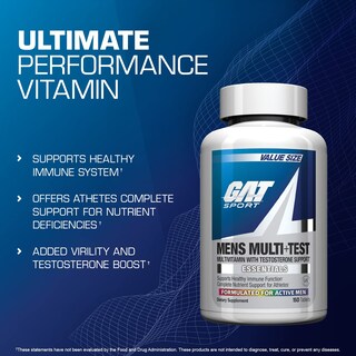 Foto 4 | Comprimidos Multivitamínicos Gat Sport Para Hombre Multi + Test (150 Unidades) - Venta Internacional.