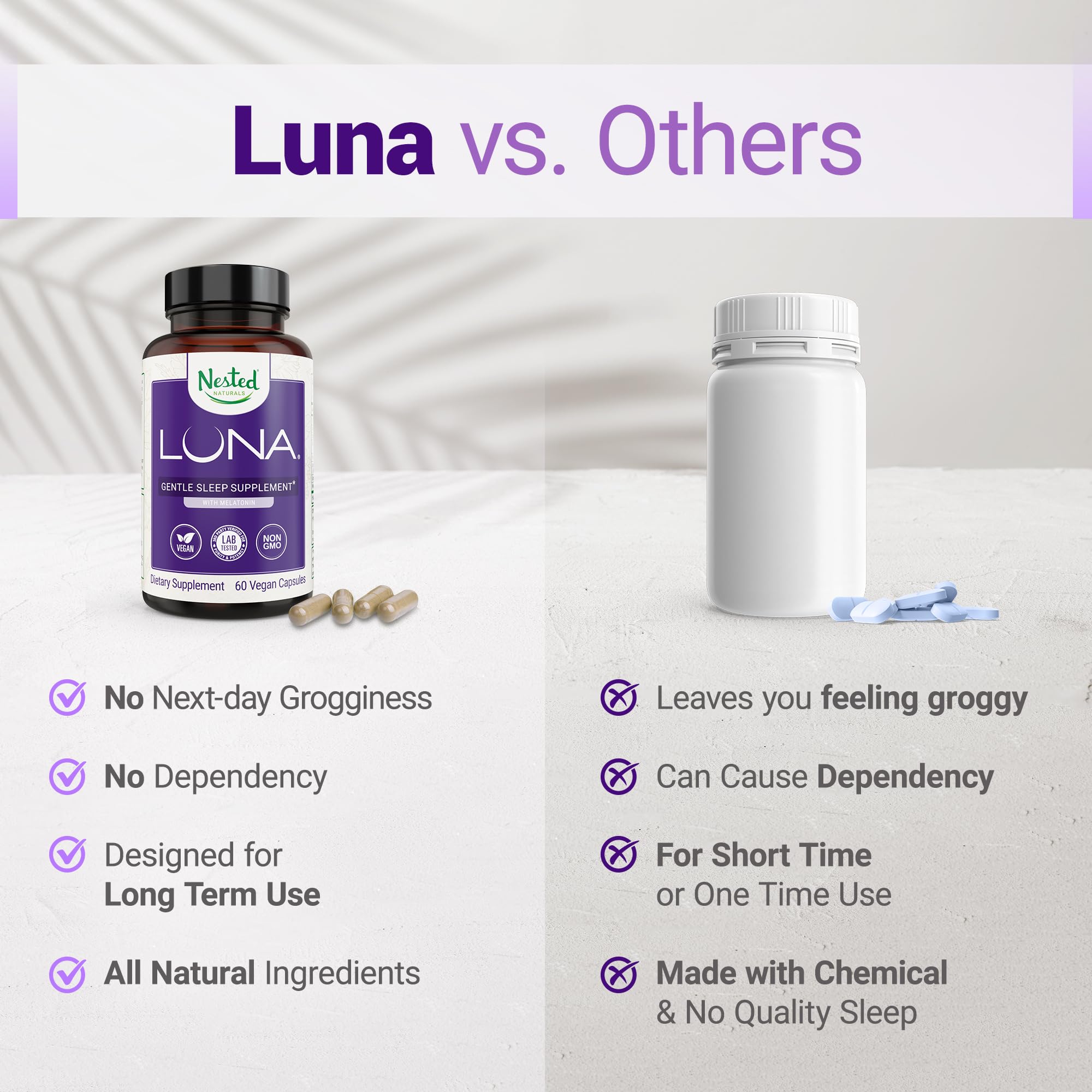 Foto 5 pulgar | Sleep Aid Nested Naturals Luna 60 Cápsulas Veganas - Venta Internacional