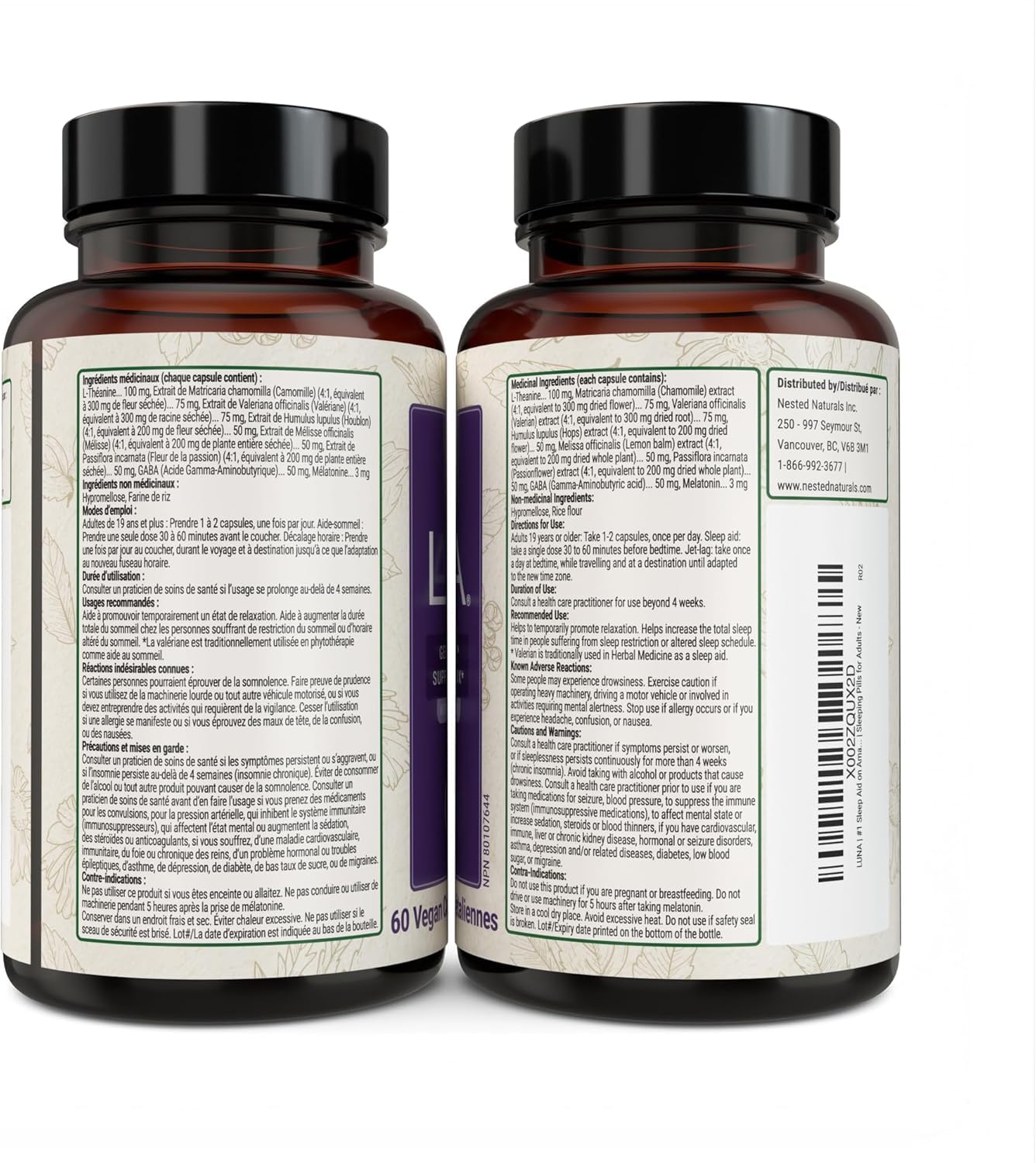 Foto 3 pulgar | Sleep Aid Nested Naturals Luna 120 Cápsulas Veganas - Venta Internacional