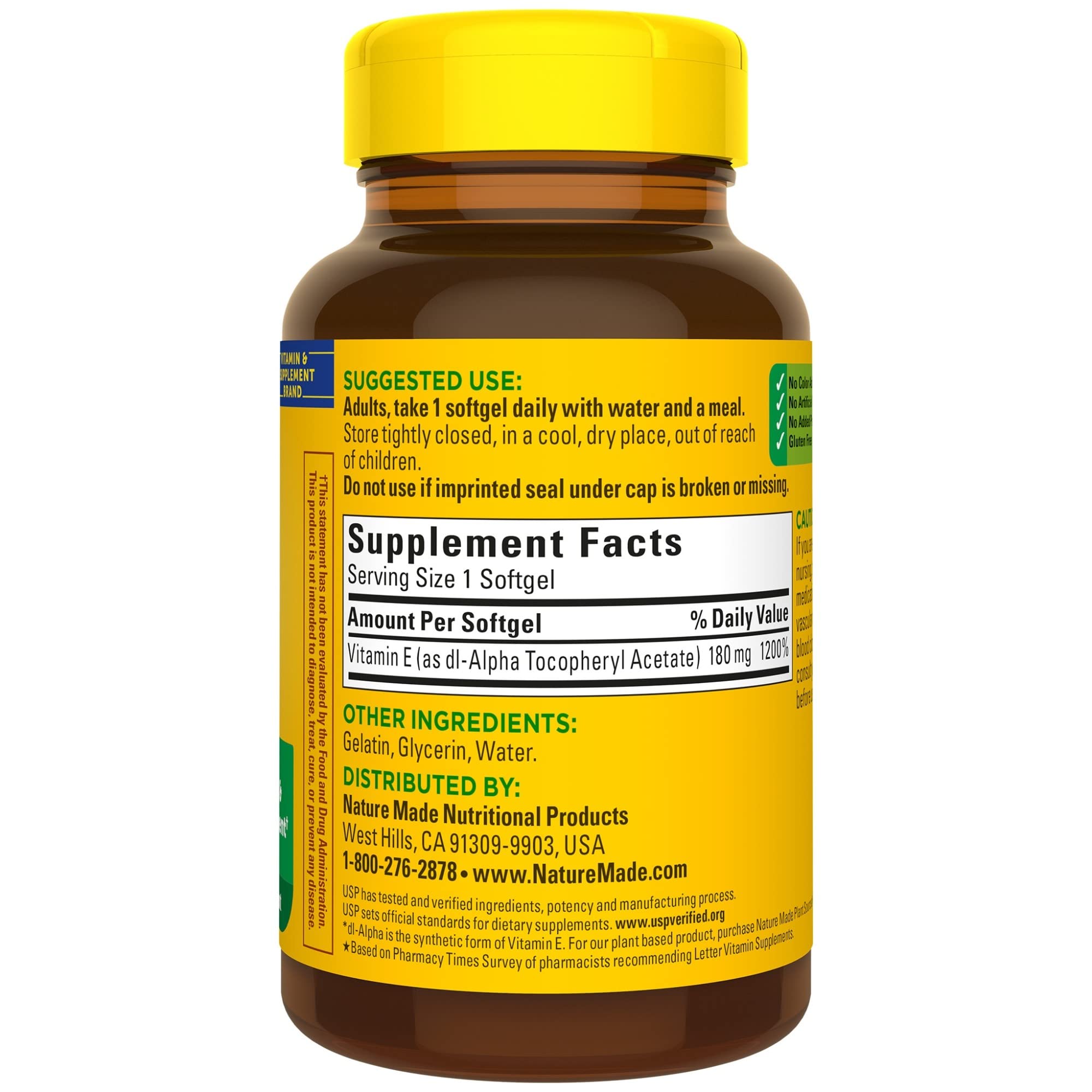 Foto 8 pulgar | Suplemento Vitamina E Nature Made 180 Mg 400 Ui 180 Cápsulas Blandas - Venta Internacional