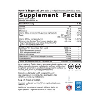 Foto 2 | Suplemento Dr. Sinatra Omega Q Plus con Resveratrol 180 Cápsulas - Venta Internacional