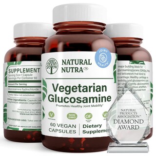 Foto 2 | Suplemento Natural Vegano Glucosamina Hcl 750 Mg 60 Cápsulas - Venta Internacional