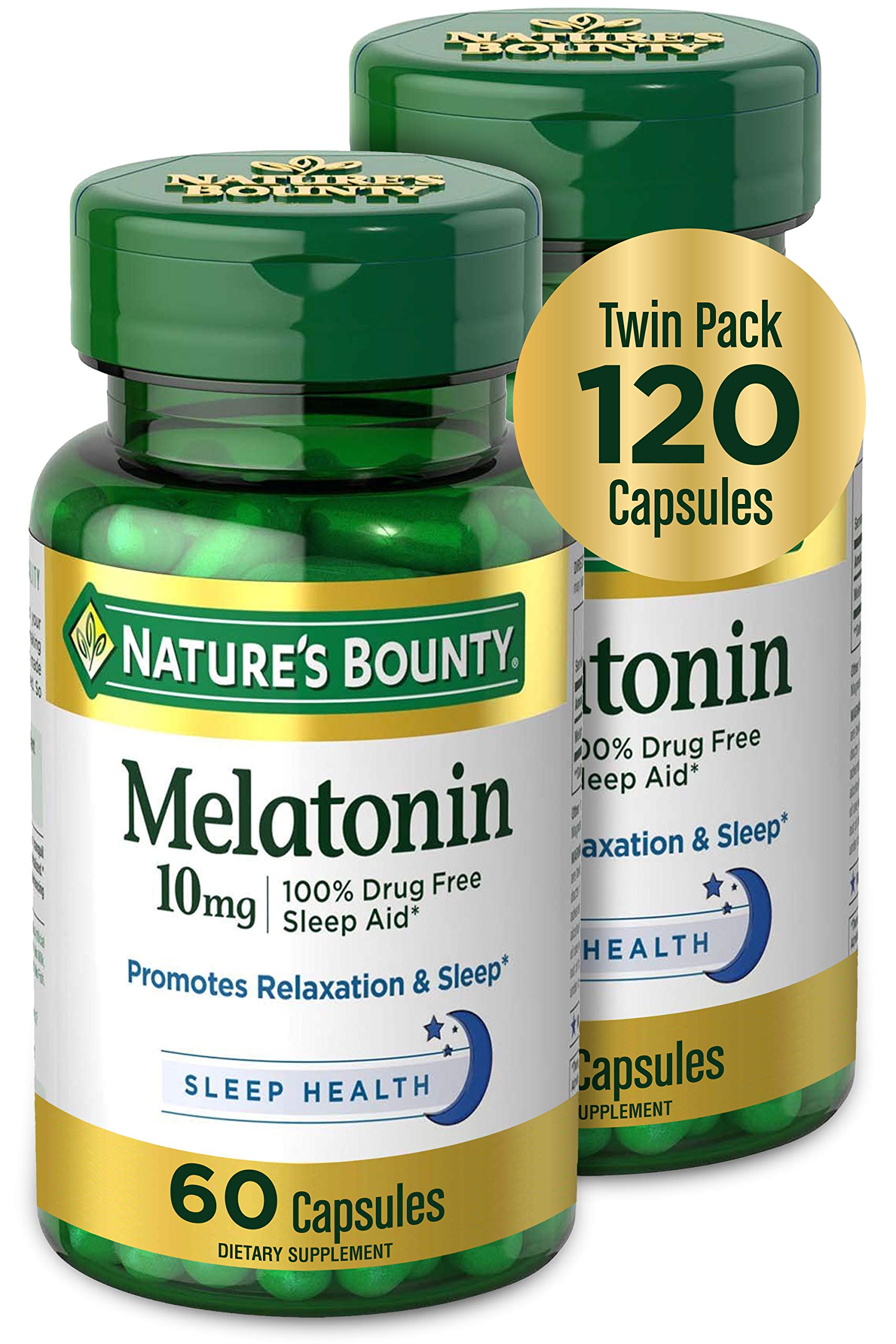 Foto 2 pulgar | Suplemento Nature's Bounty De Melatonina Cápsulas De 10 Mg 60 Unidades - Venta Internacional