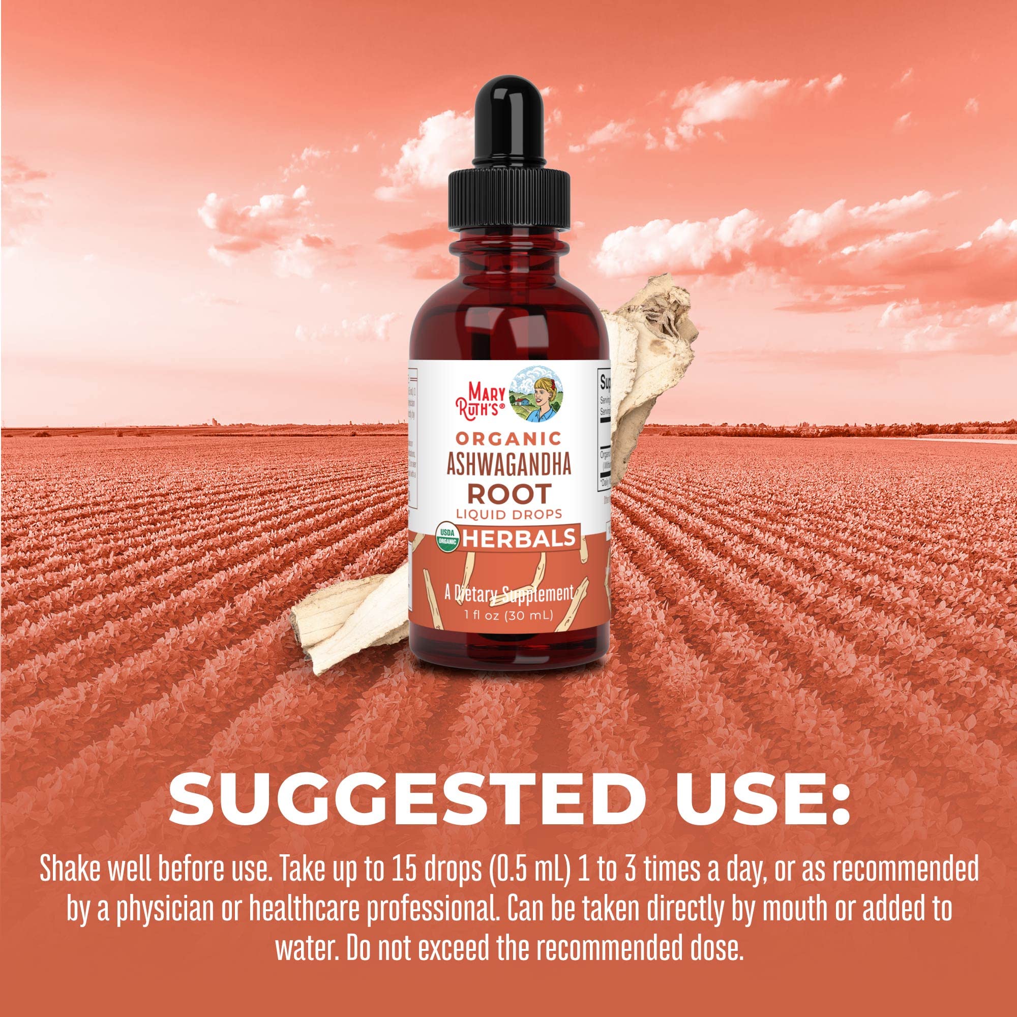 Foto 7 pulgar | Suplemento De Raíz De Ashwagandha De Maryruth Organics, 60 Porciones - Venta Internacional.