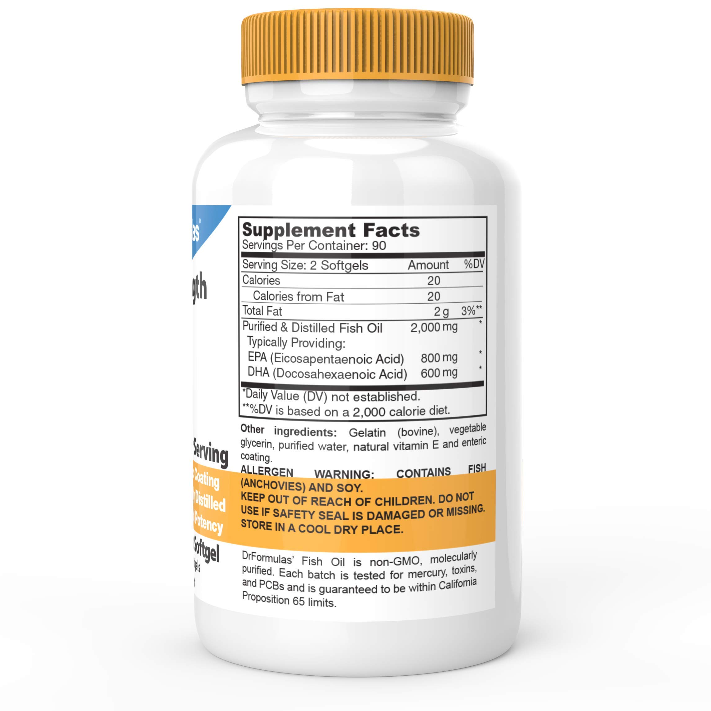 Foto 3 pulgar | Aceite De Pescado Drformulas 2000 Mg De Triple Concentración Con Epa Y Dha - Venta Internacional.