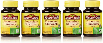Foto 1 | Suplemento De Gluconato De Potasio Nature Made 550 Mg X 100 Tabletas - Venta Internacional.