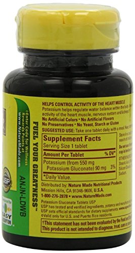 Foto 4 pulgar | Suplemento De Gluconato De Potasio Nature Made 550 Mg X 100 Tabletas - Venta Internacional.