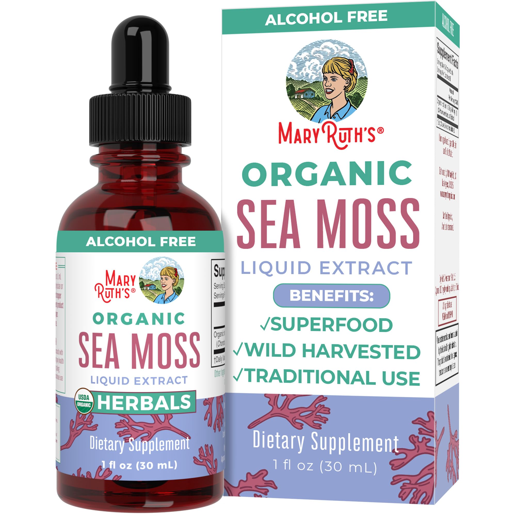 Foto 1 | Suplemento Maryruth's Irish Sea Moss Liquid, 30 Ml, Vegano - Venta Internacional.