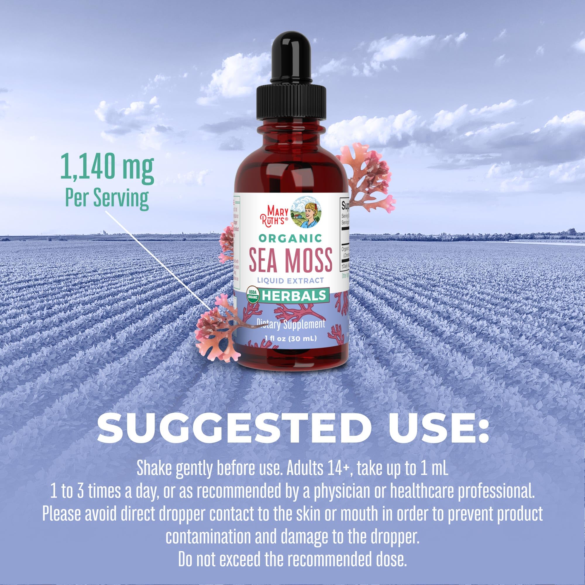 Foto 6 | Suplemento Maryruth's Irish Sea Moss Liquid, 30 Ml, Vegano - Venta Internacional.