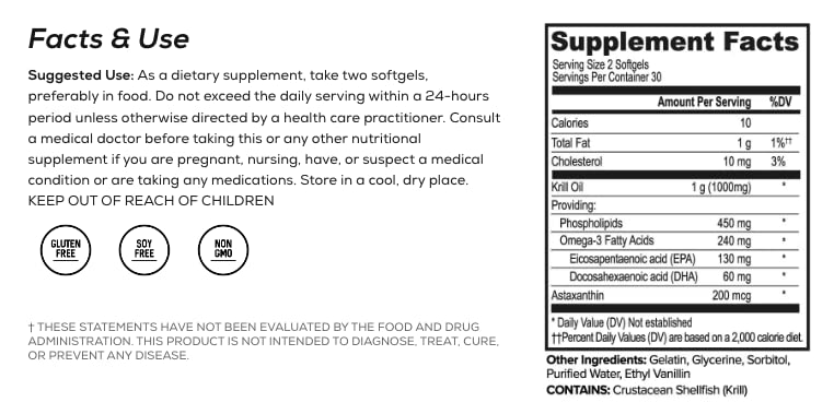 Foto 3 pulgar | Suplemento De Aceite De Krill Antártico Onnit De 1000 Mg De Omega-3 - Venta Internacional.