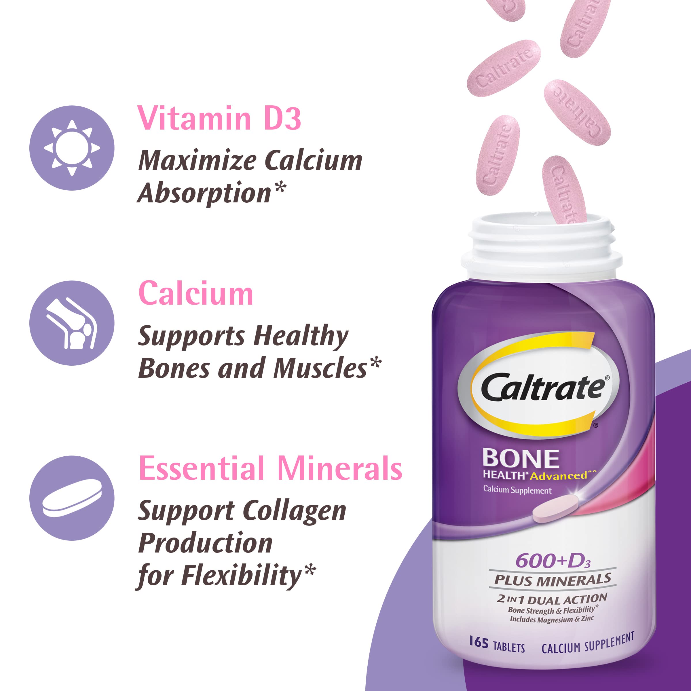 Foto 6 pulgar | Suplemento Caltrate 600+d3 Plus Minerals Calcium 60 Comprimidos - Venta Internacional.