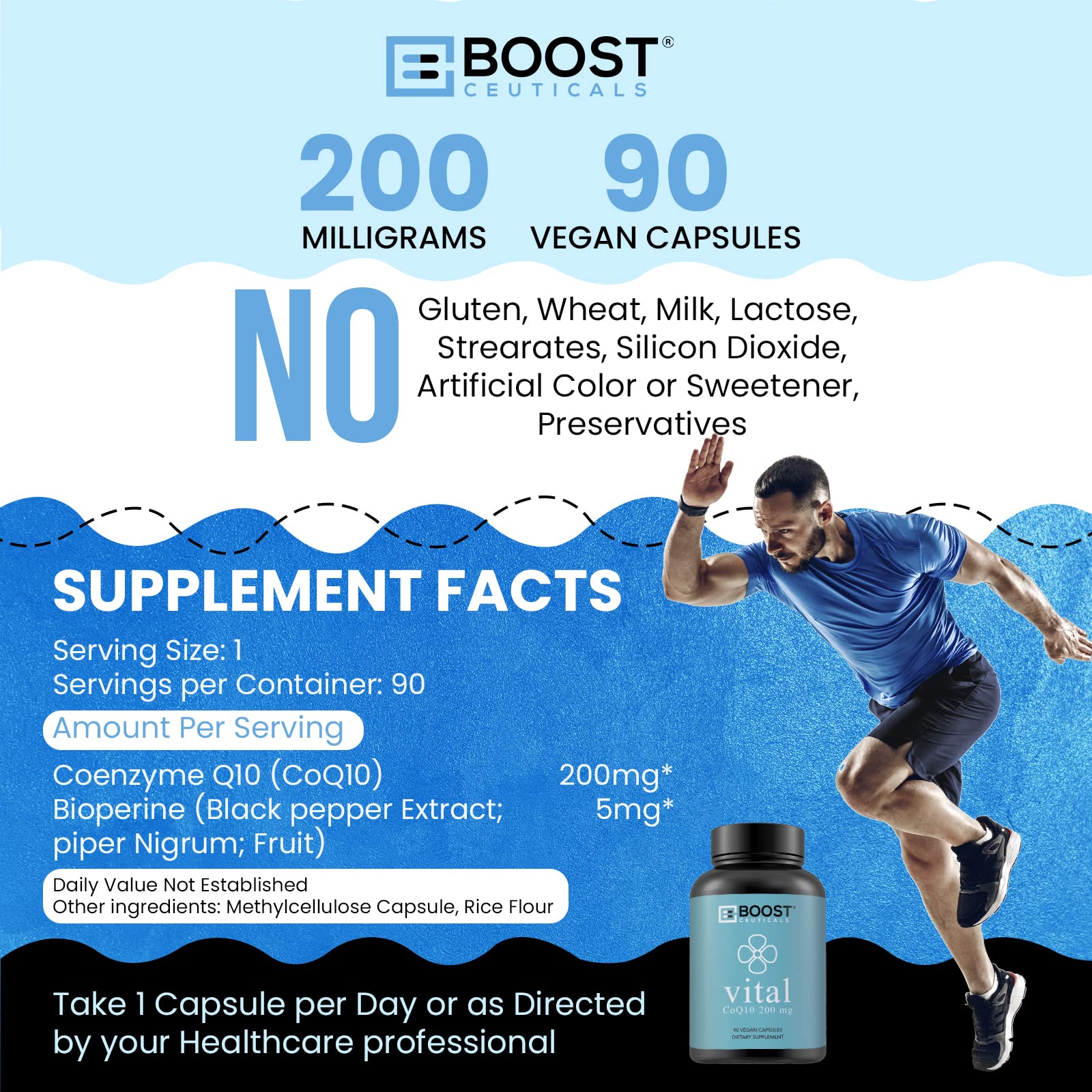 Foto 8 pulgar | Suplemento Boostceuticals Pure Coq10 200 Mg 90 Cápsulas - Venta Internacional.