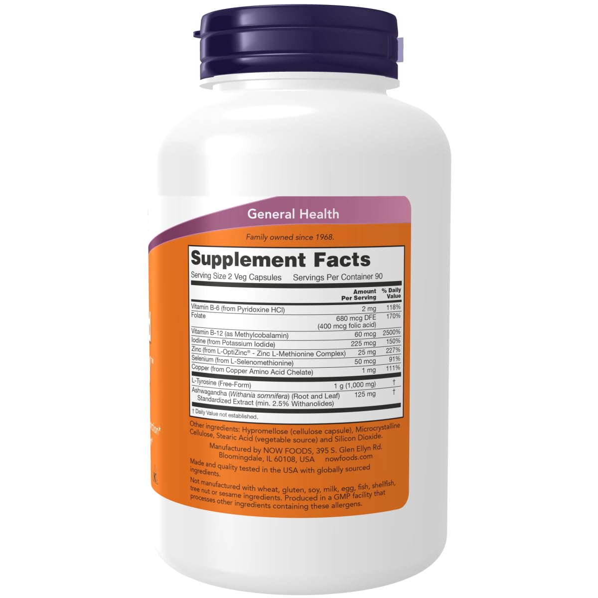 Foto 3 pulgar | Suplemento Now Foods Thyroid Energy 180 Cápsulas Vegetarianas X2 - Venta Internacional.